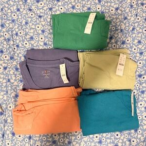 Bundle of 5 - J. Crew Vintage Wash Crewneck T-shirt